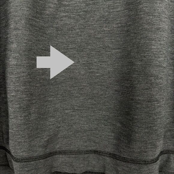 Lululemon Men Size L Short Sleeve T-Shirt Wave Print Gray Black Athletic Stretch - Picture 4 of 11